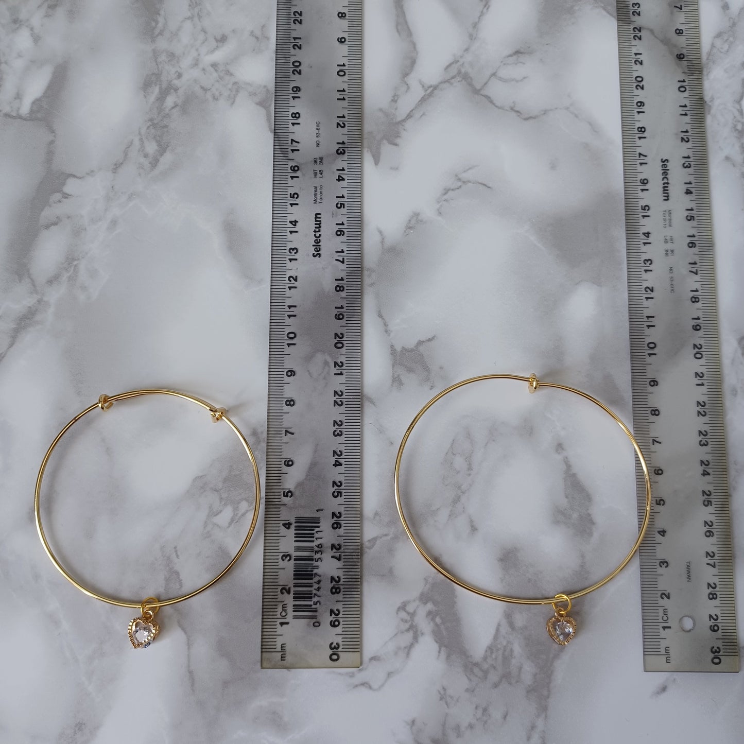 Bracelet-Coeur en or/Gold heart-Bracelet