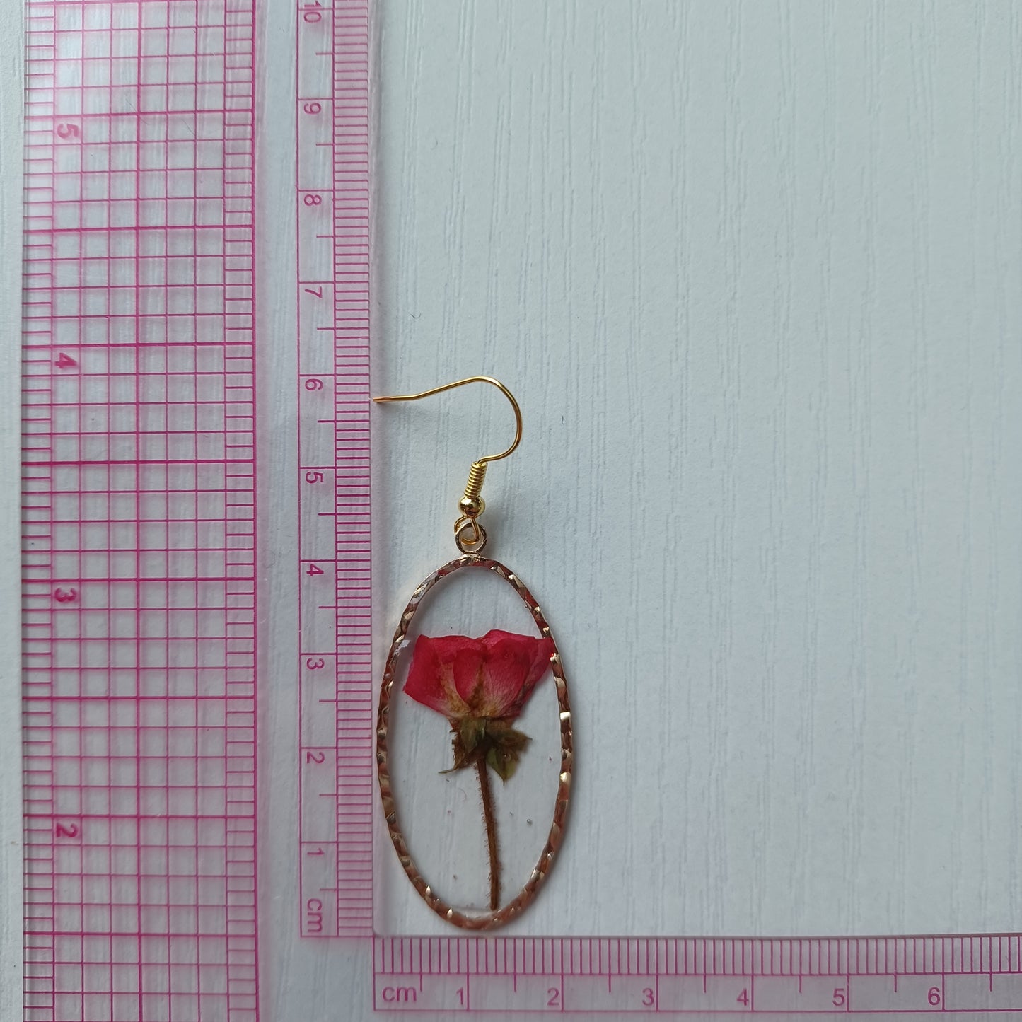 Boucles d’oreilles en résine fleurs séchées #9