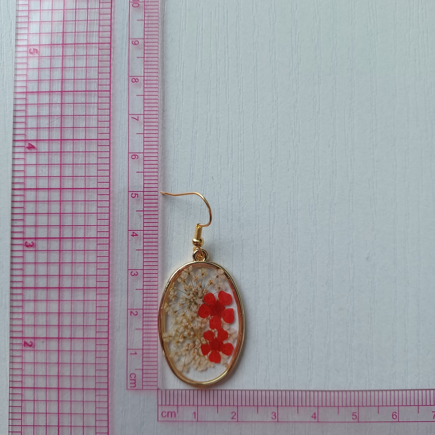 Boucles d’oreilles en résine fleurs séchées #15