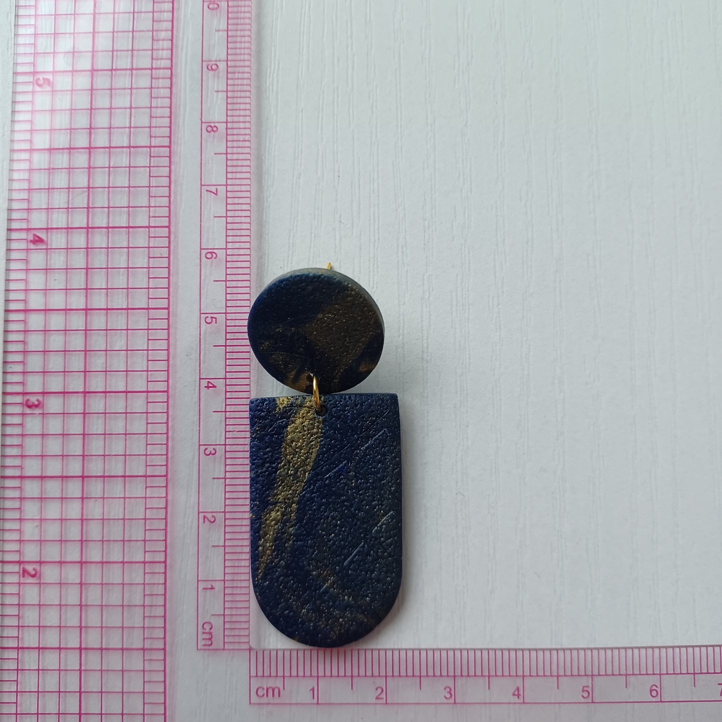 Boucles d’oreilles en argile polymère avec feuilles d'or #2