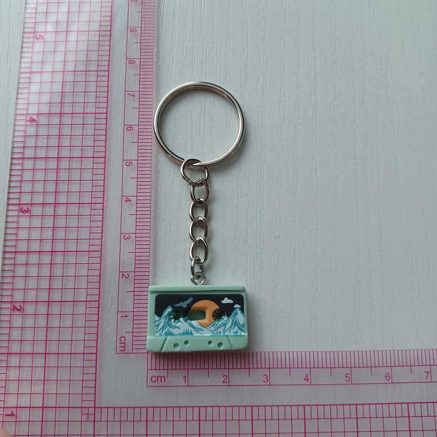 Porte-clés casettes vintage 3D