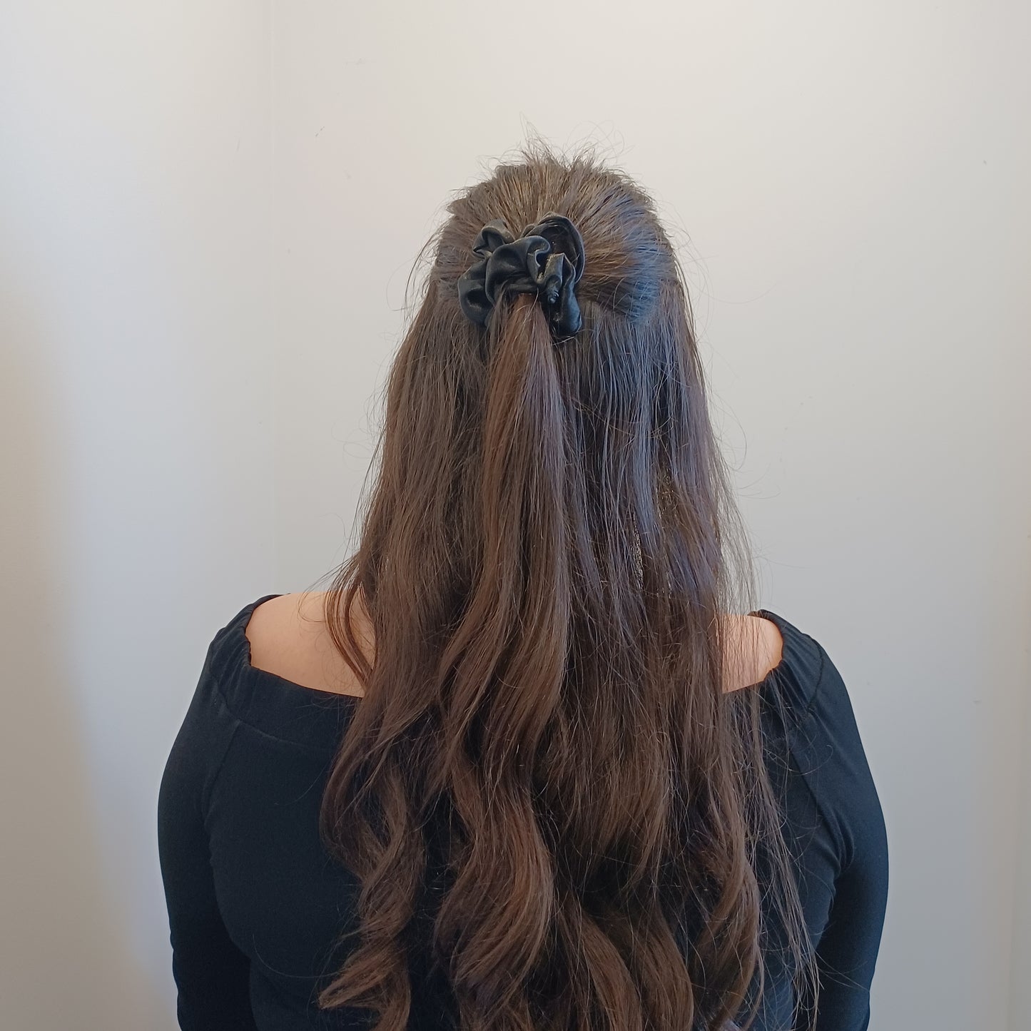 XXS-Chouchou-Noir satiné/Scrunchie-Satin Black