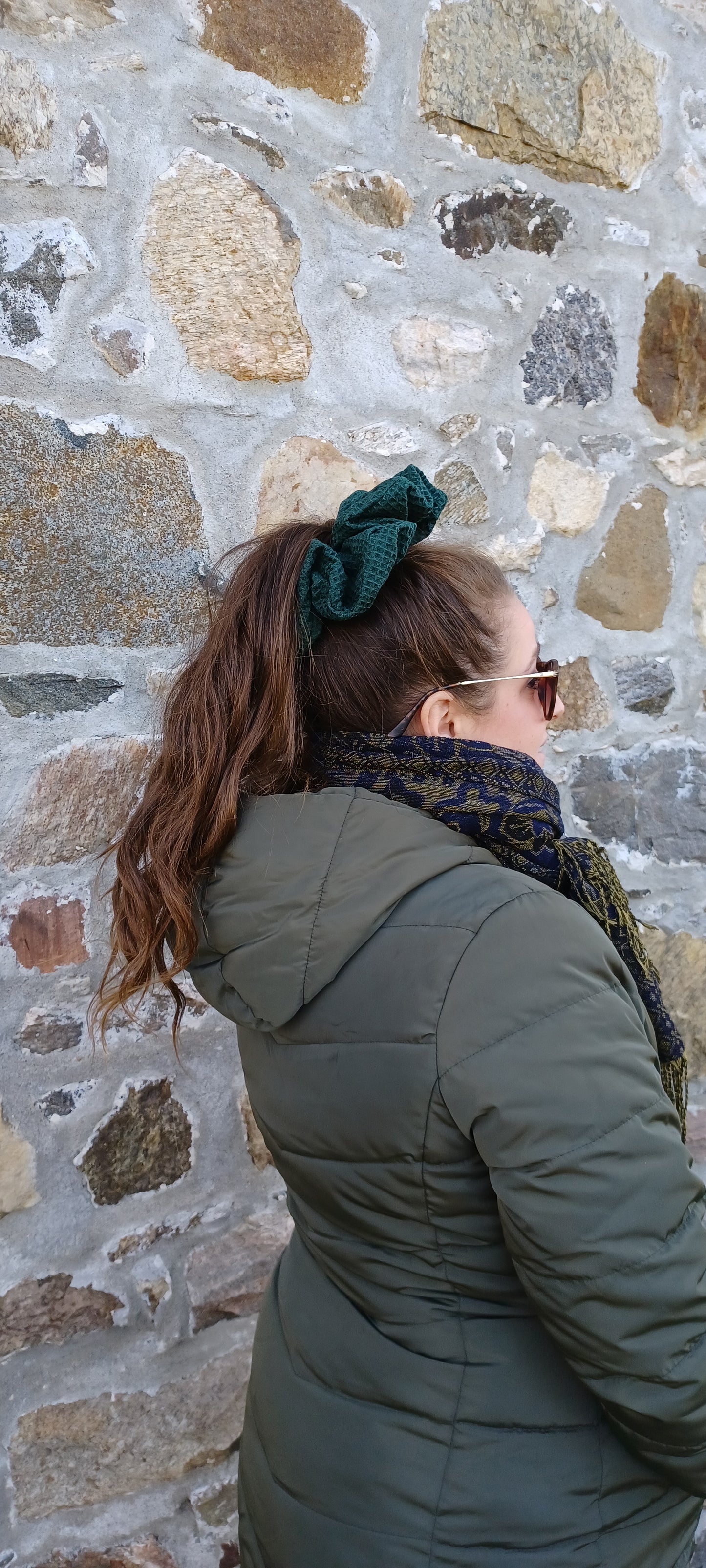 XXL Chouchou-Vert forêt/Scrunchie-Forest green
