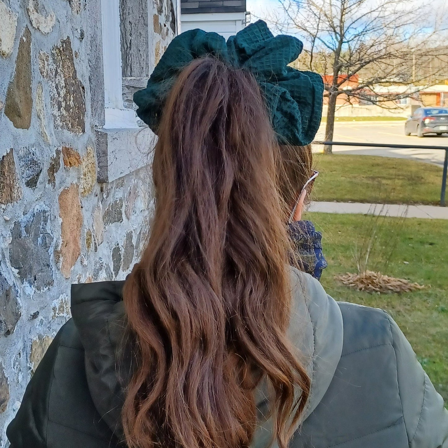 XXL Chouchou-Vert forêt/Scrunchie-Forest green