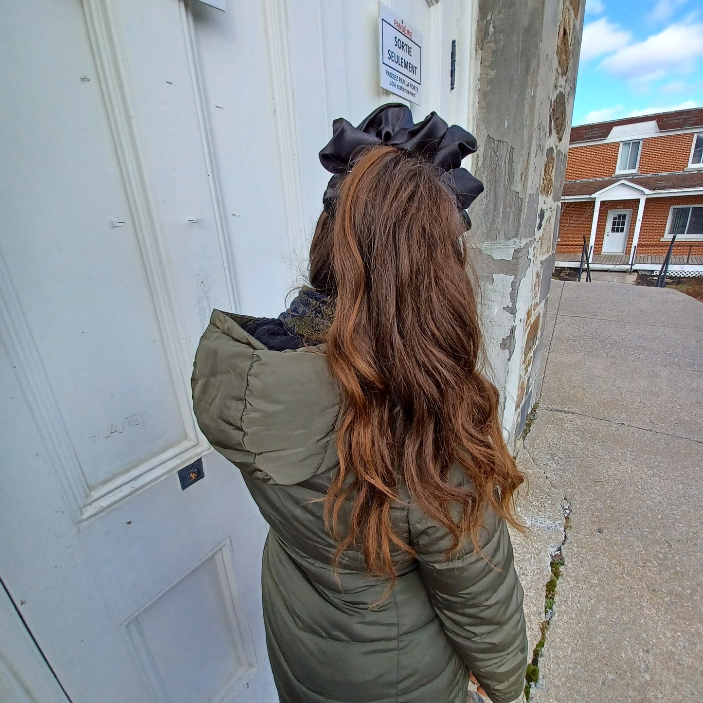 XXL-Chouchou-Noir satiné/Scrunchie-Satin Black