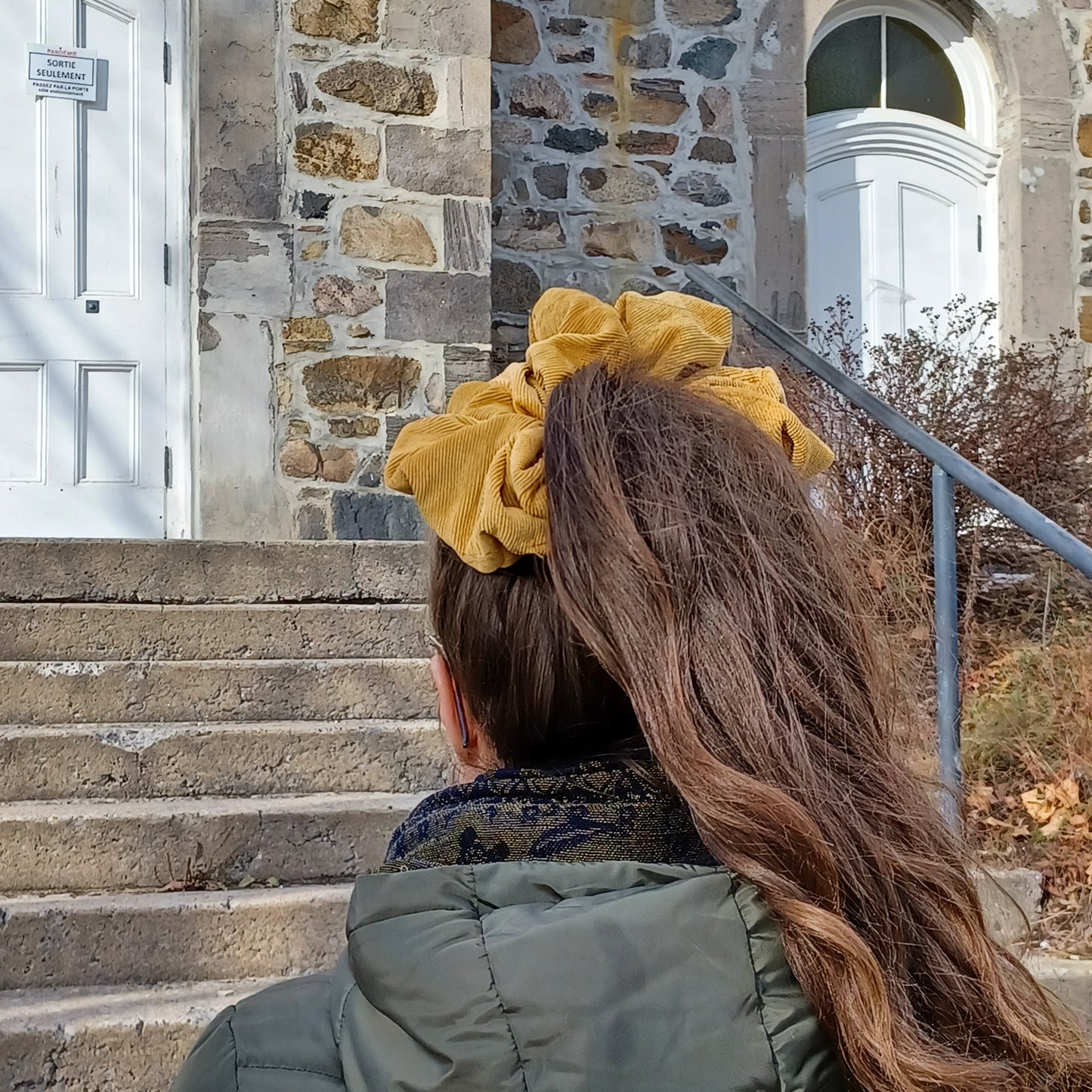 XXL-Chouchou-Jaune moutarde Dijon/Scrunchie-Dijon mustard yellow