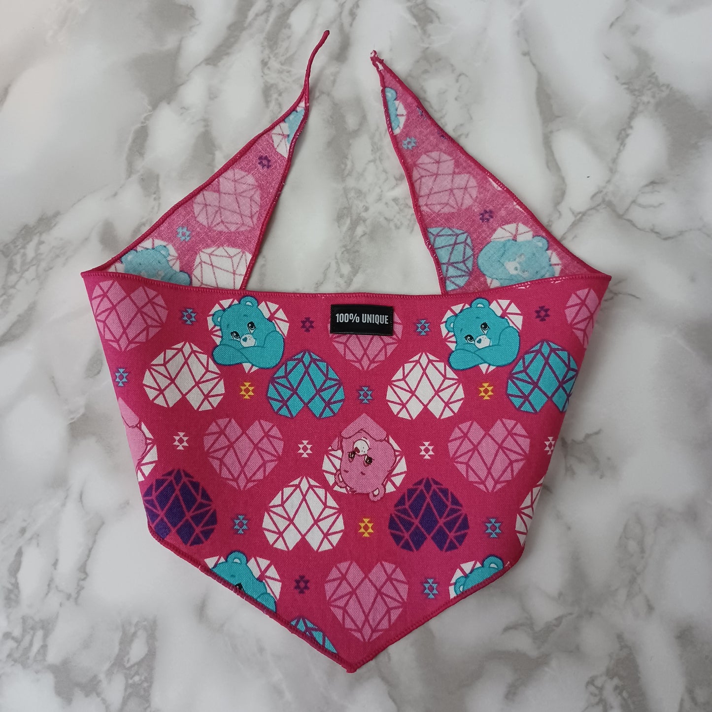 Modèle A- Chat et chien-Foulard Bisounours-Calinours/Bandana the Care Bears