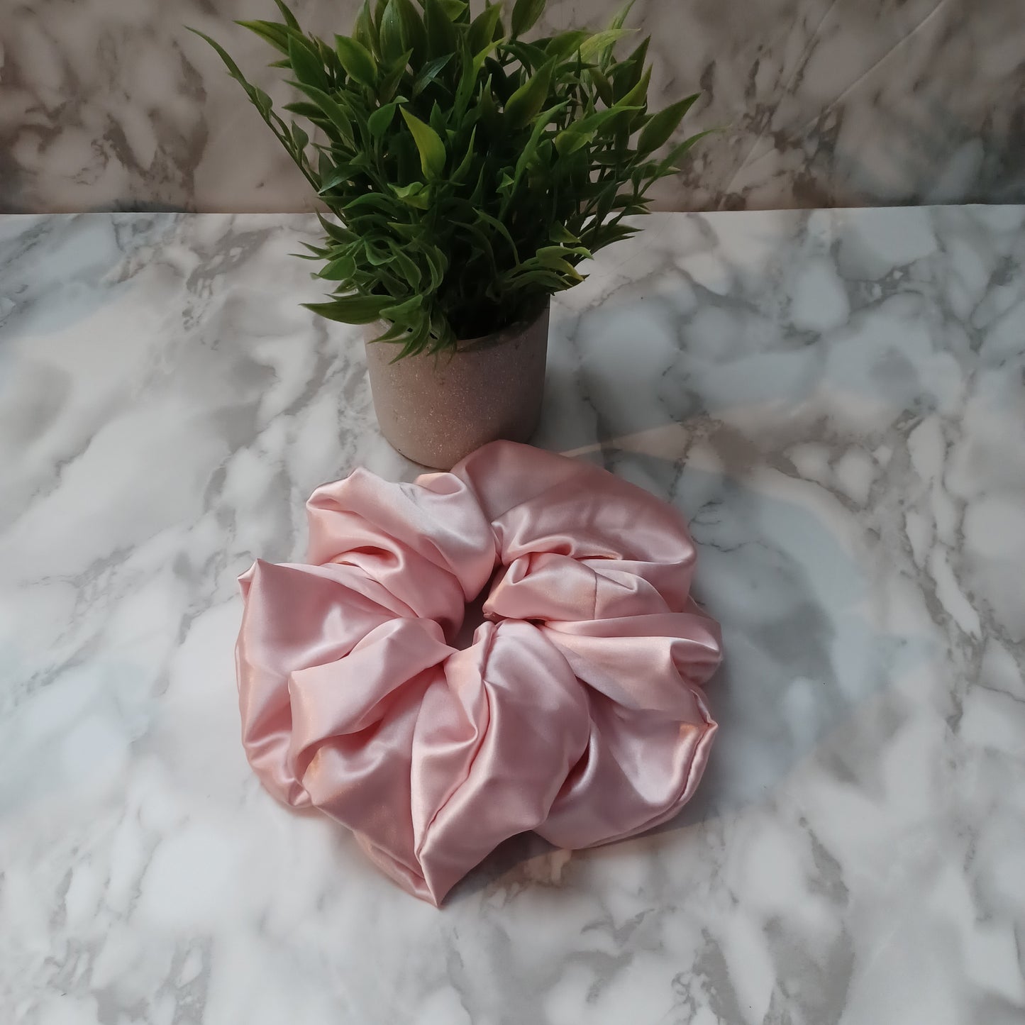 XXL-Chouchou-Rose satiné/Scrunchie- Satin pink