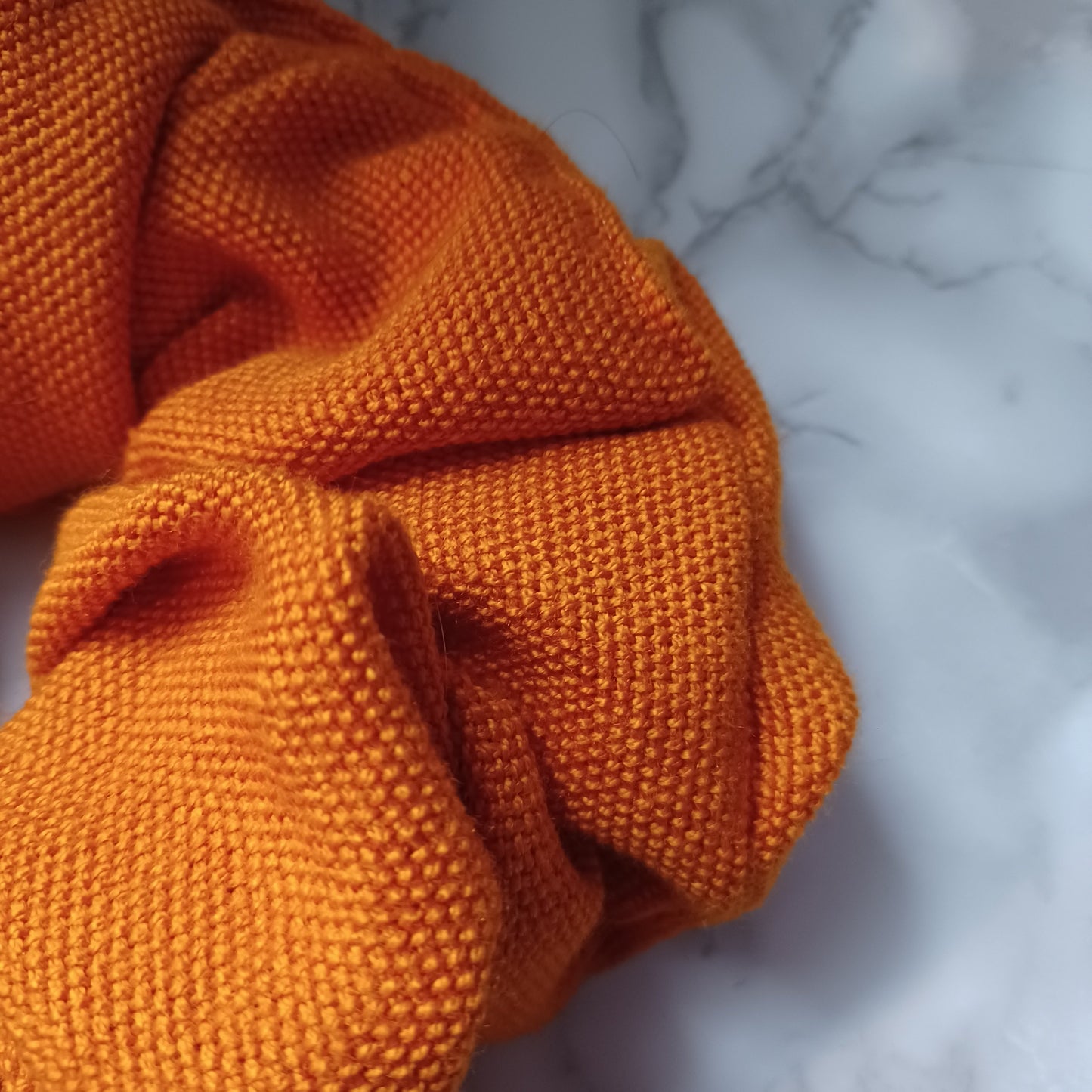XXS-Chouchou-orange tissé/Scrunchie-woven orange
