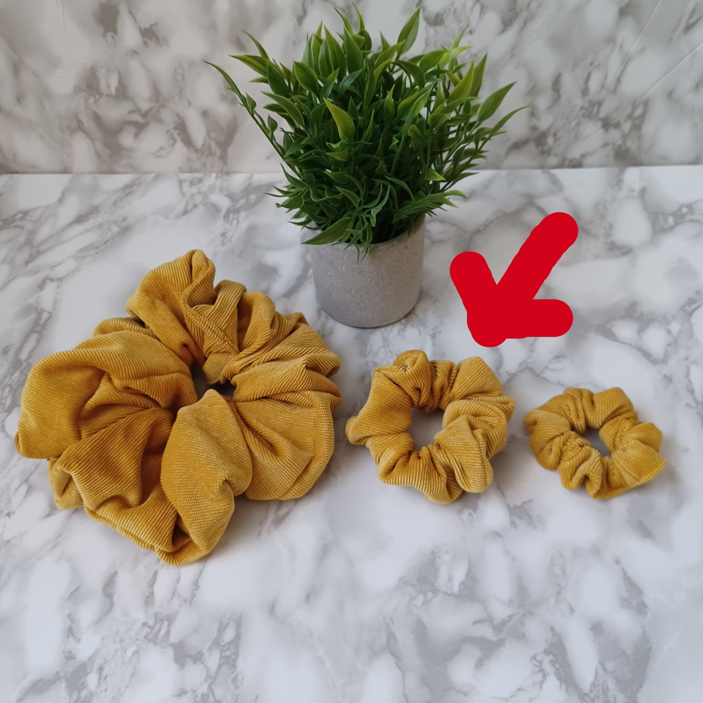M-Chouchou-Jaune moutarde Dijon/Scrunchie-Dijon mustard yellow