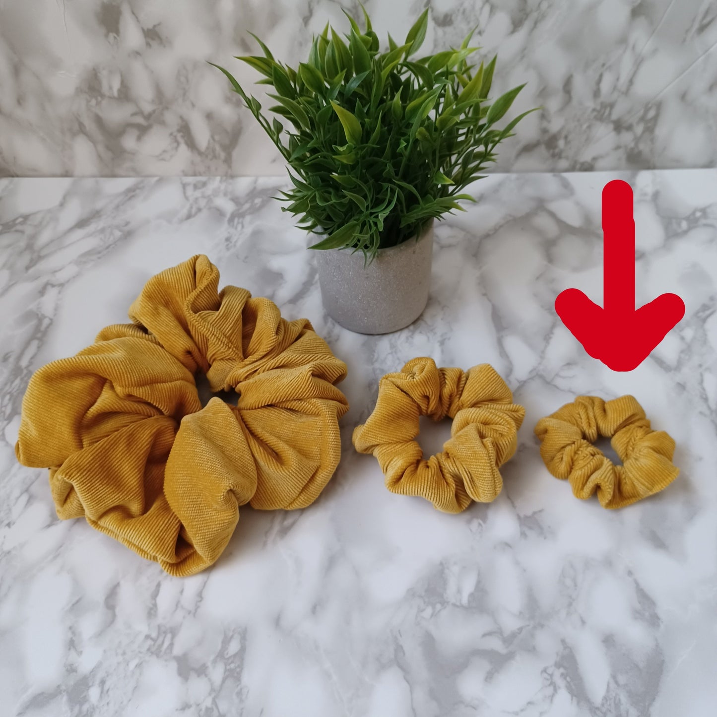 XXS-Chouchou-Jaune moutarde Dijon/Scrunchie-Dijon mustard yellow