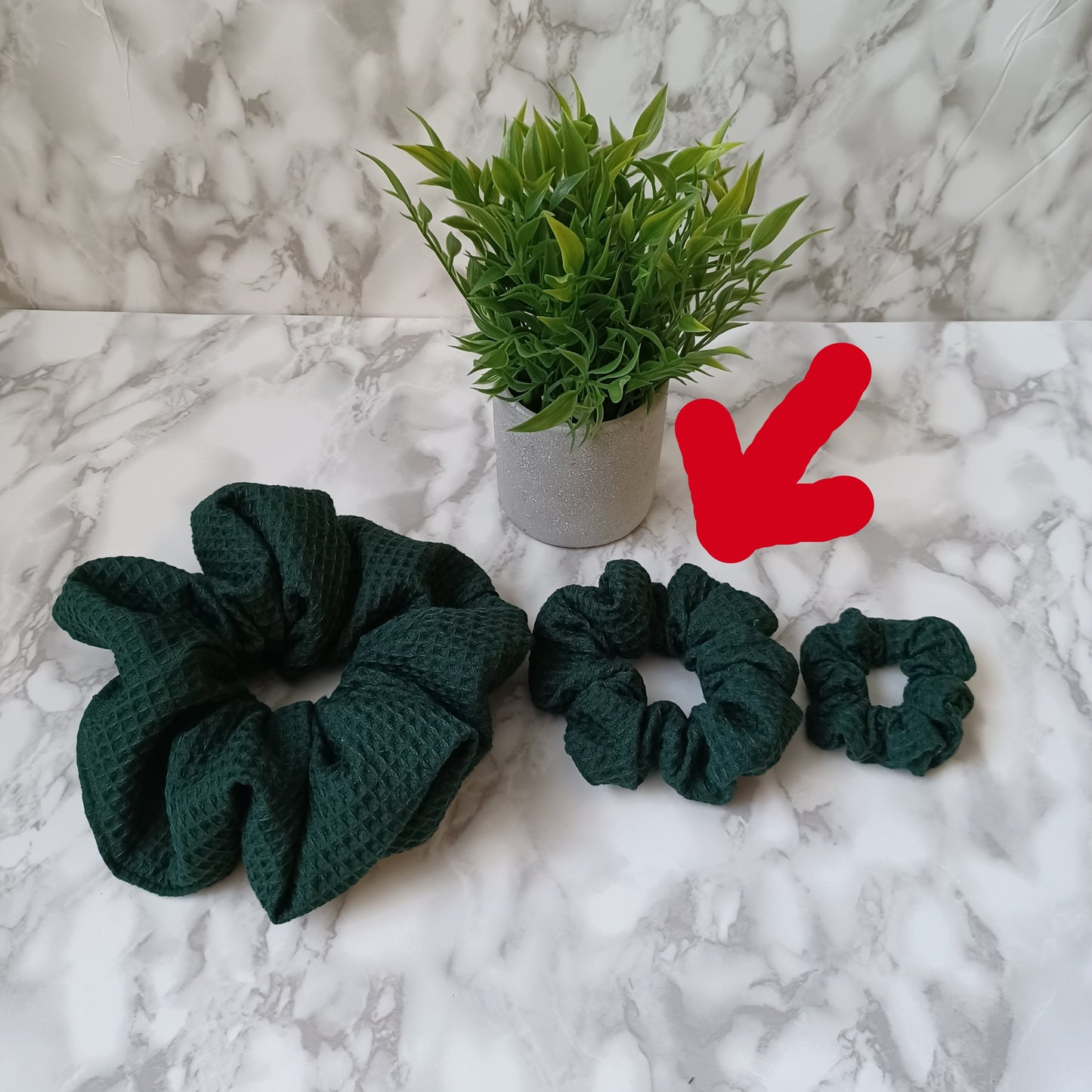 M-Chouchou-Vert forêt/Scrunchie-Forest green