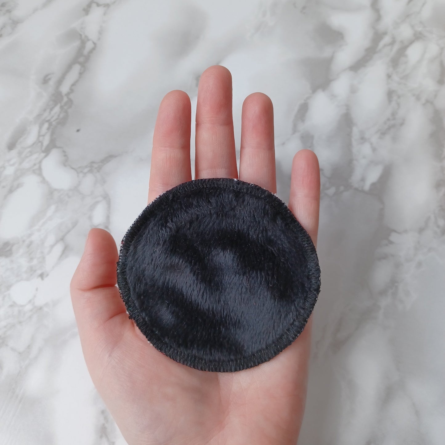 S-Lingettes démaquillantes-Carreauté noir, gris et blanc/S-Makeup remover wipes-black, gray and white checkered