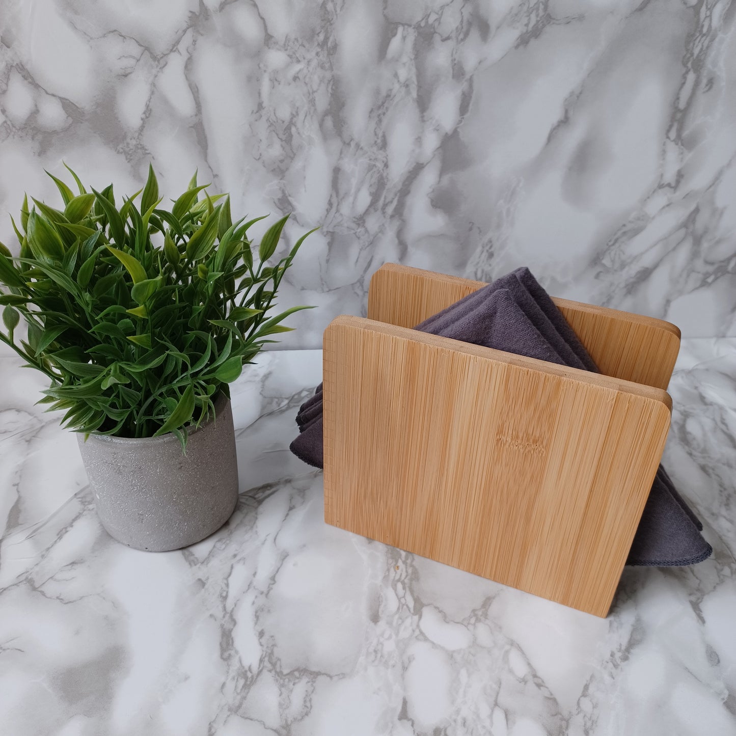 Serviettes de table et Essuie-tout-Gris moyen/Napkins and Paperless towels-Medium Gray