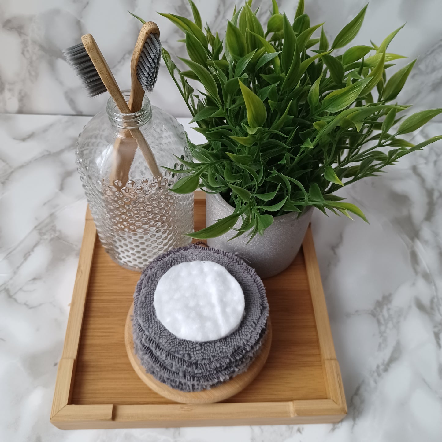 S-Lingettes démaquillantes-Bambou gris/S-Makeup remover wipes-Gray bamboo