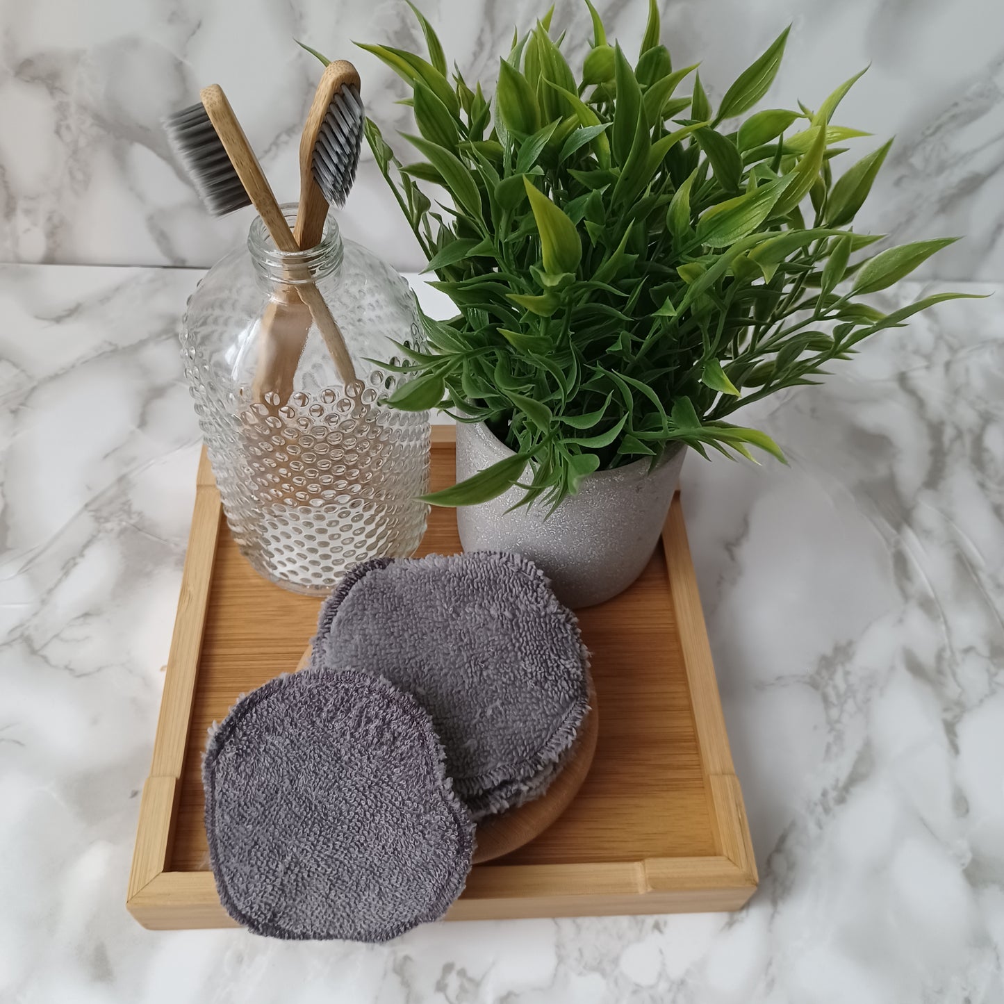 S-Lingettes démaquillantes-Bambou gris/S-Makeup remover wipes-Gray bamboo