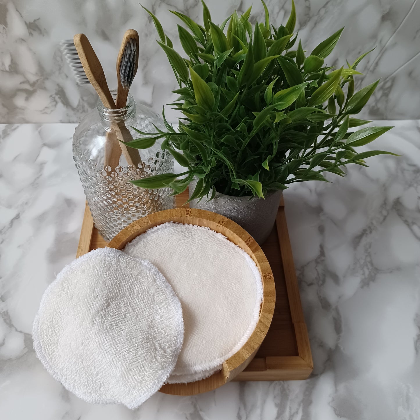 M-Lingettes démaquillantes-Bambou beige/M-Makeup remover wipes-Beige bamboo