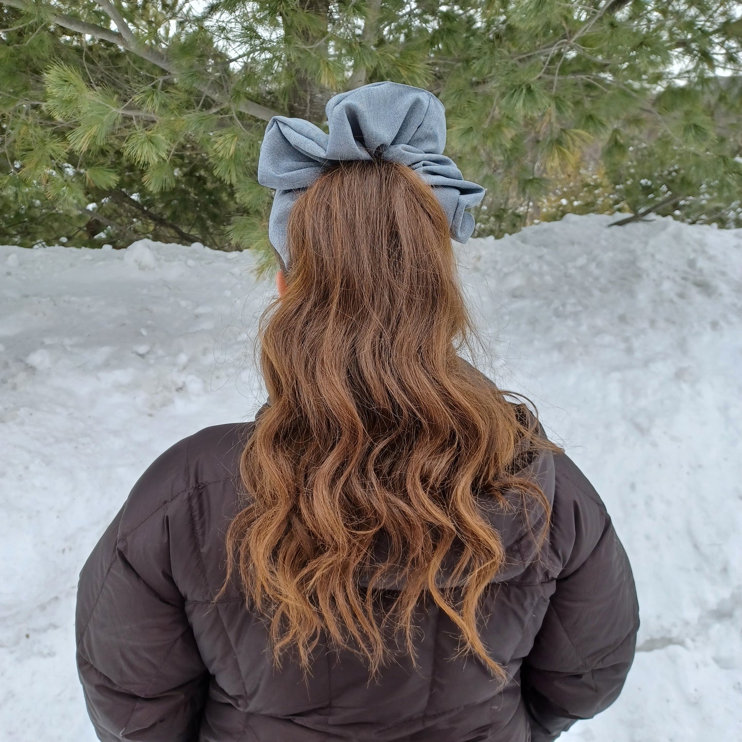 XXL-Chouchou-Gris-bleu pâle/XXL-Scrunchie-Pale grey-blue