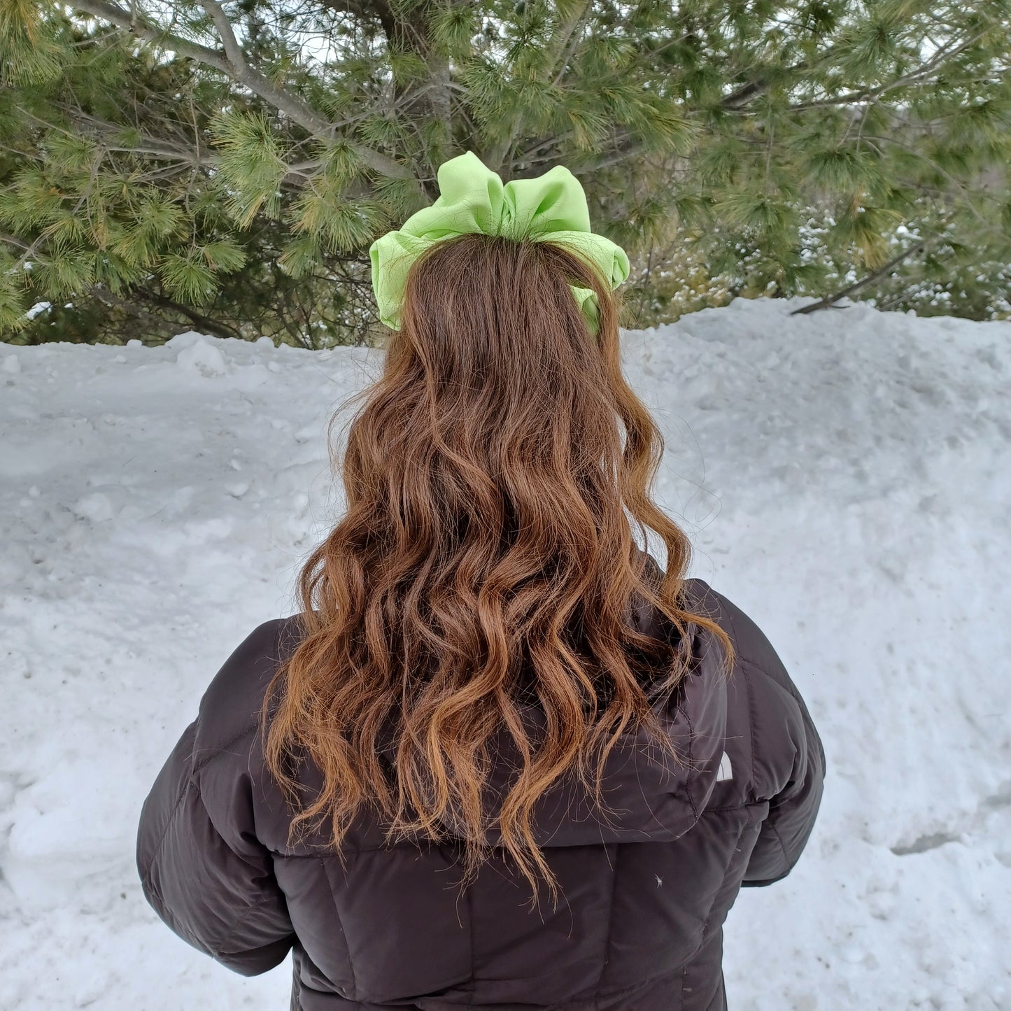 XXL-Vert pastel fluo/XXL-Scrunchie-Neon pastel green