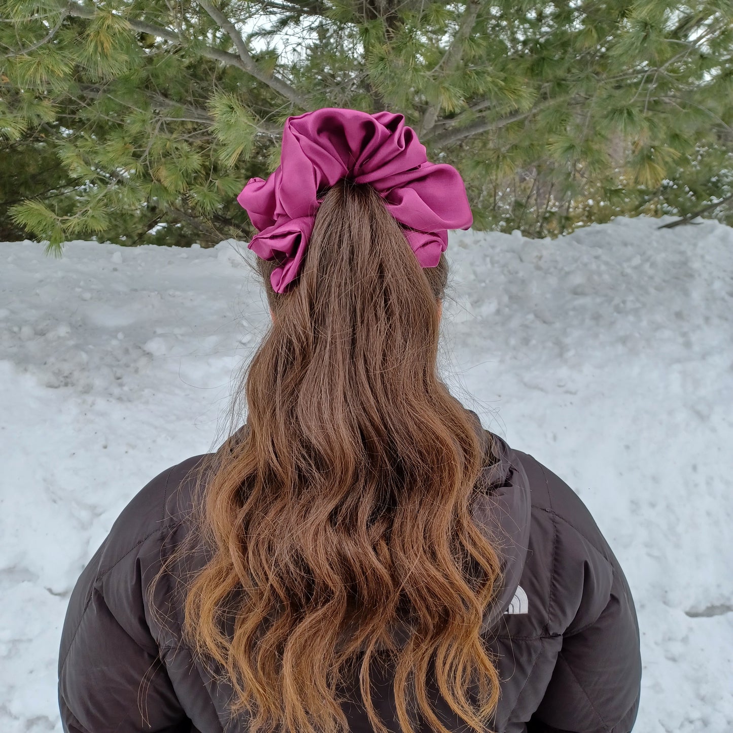 XXL-Chouchou-Mauve satiné/XXL-Scrunchie-Purple satin