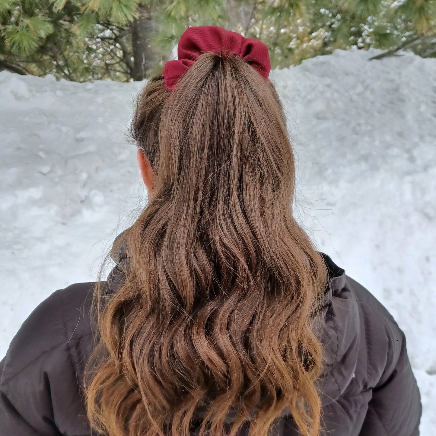 M-Chouchou-Bourgogne/M-Scrunchie Burgundy