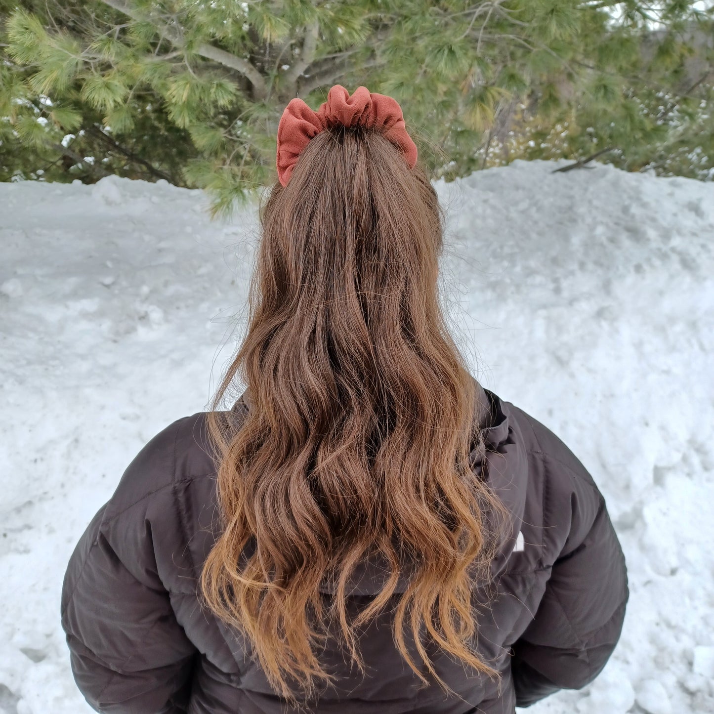 M-Chouchou-Dusty rose/M-Scrunchie-Dusty rose