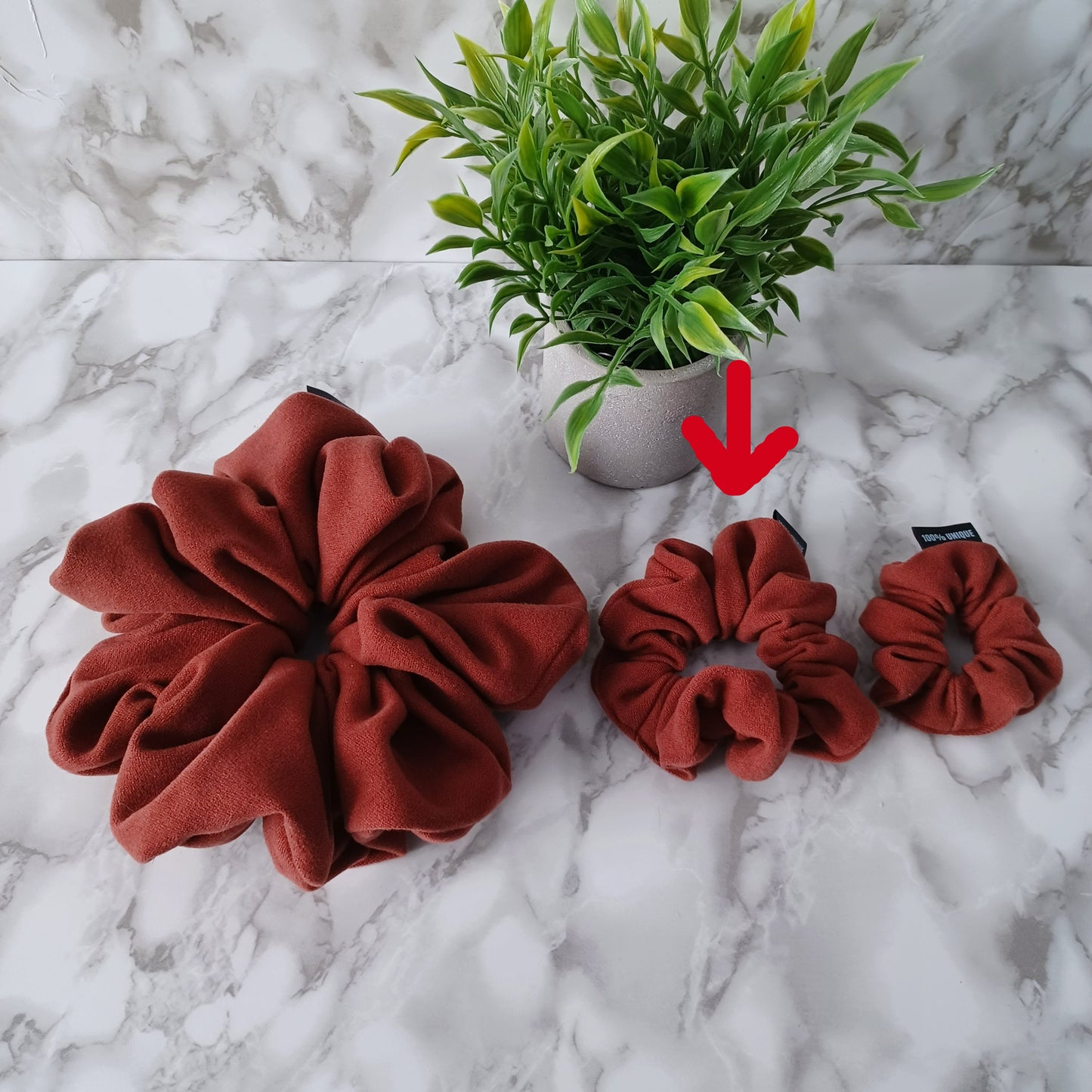 M-Chouchou-Dusty rose/M-Scrunchie-Dusty rose