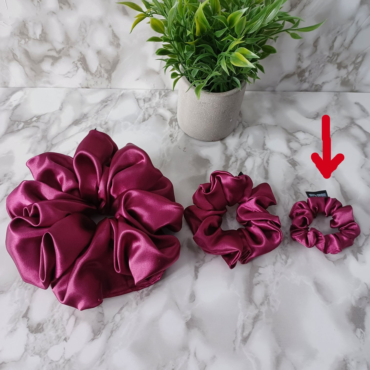 XXS-Chouchou-Mauve satiné/XXS-Scrunchie-Purple satin