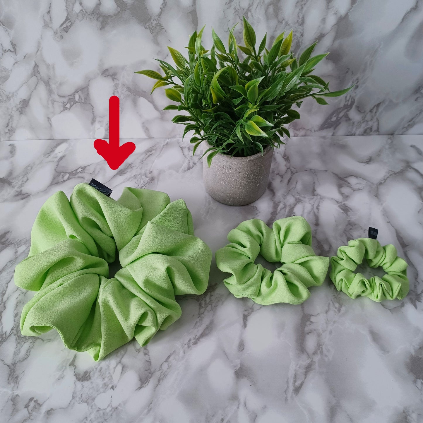 XXL-Vert pastel fluo/XXL-Scrunchie-Neon pastel green