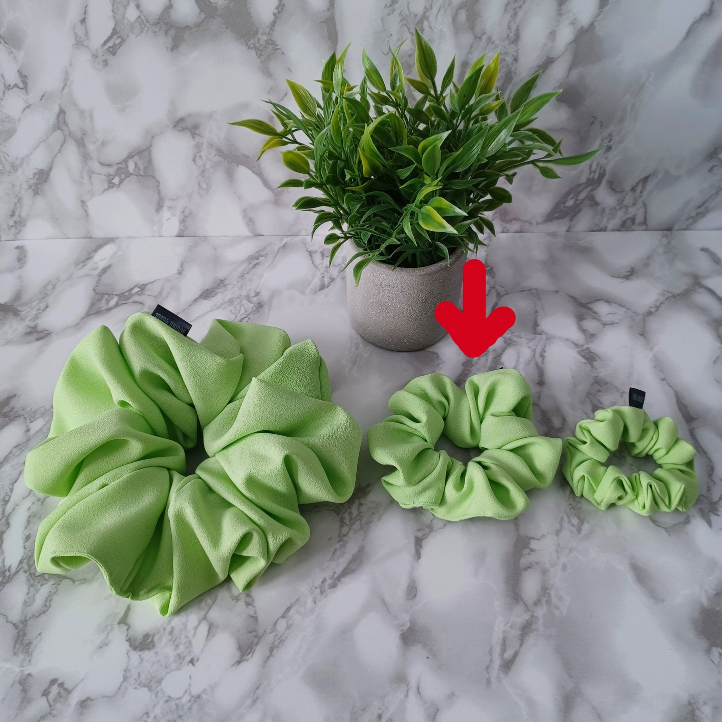 M-Vert pastel fluo/M-Scrunchie-Neon pastel green