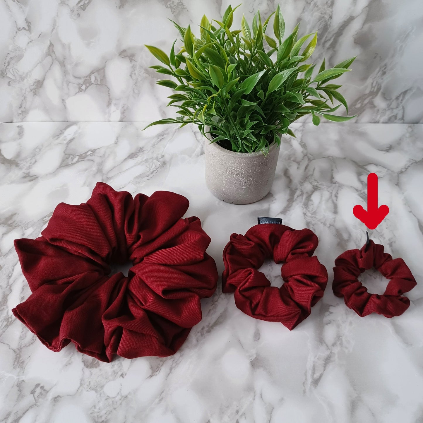 XXS-Chouchou-Bourgogne/XXS-Scrunchie Burgundy