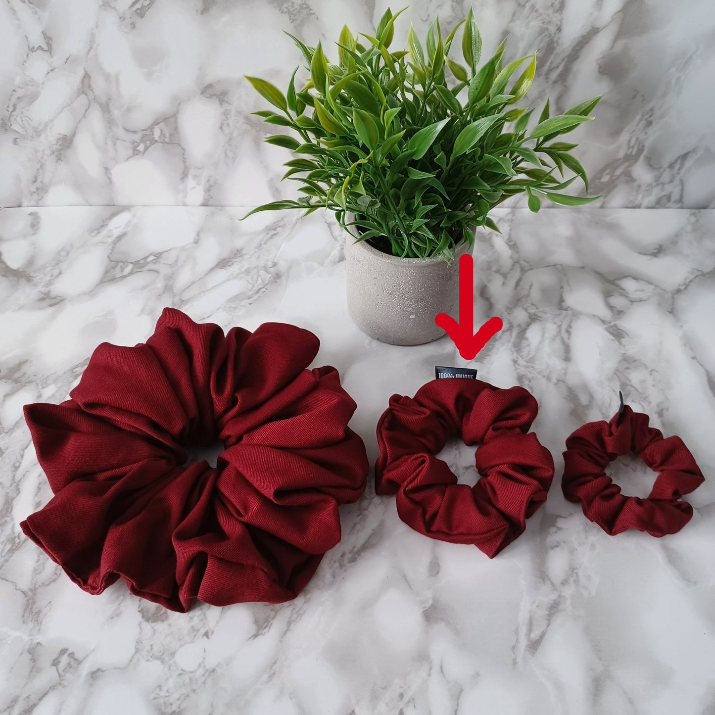 M-Chouchou-Bourgogne/M-Scrunchie Burgundy
