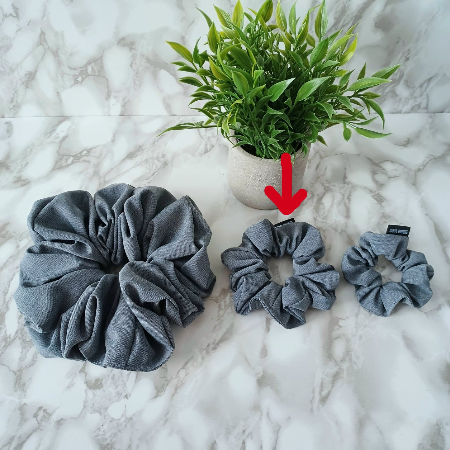 M-Chouchou-Gris-bleu pâle/M-Scrunchie-Pale grey-blue