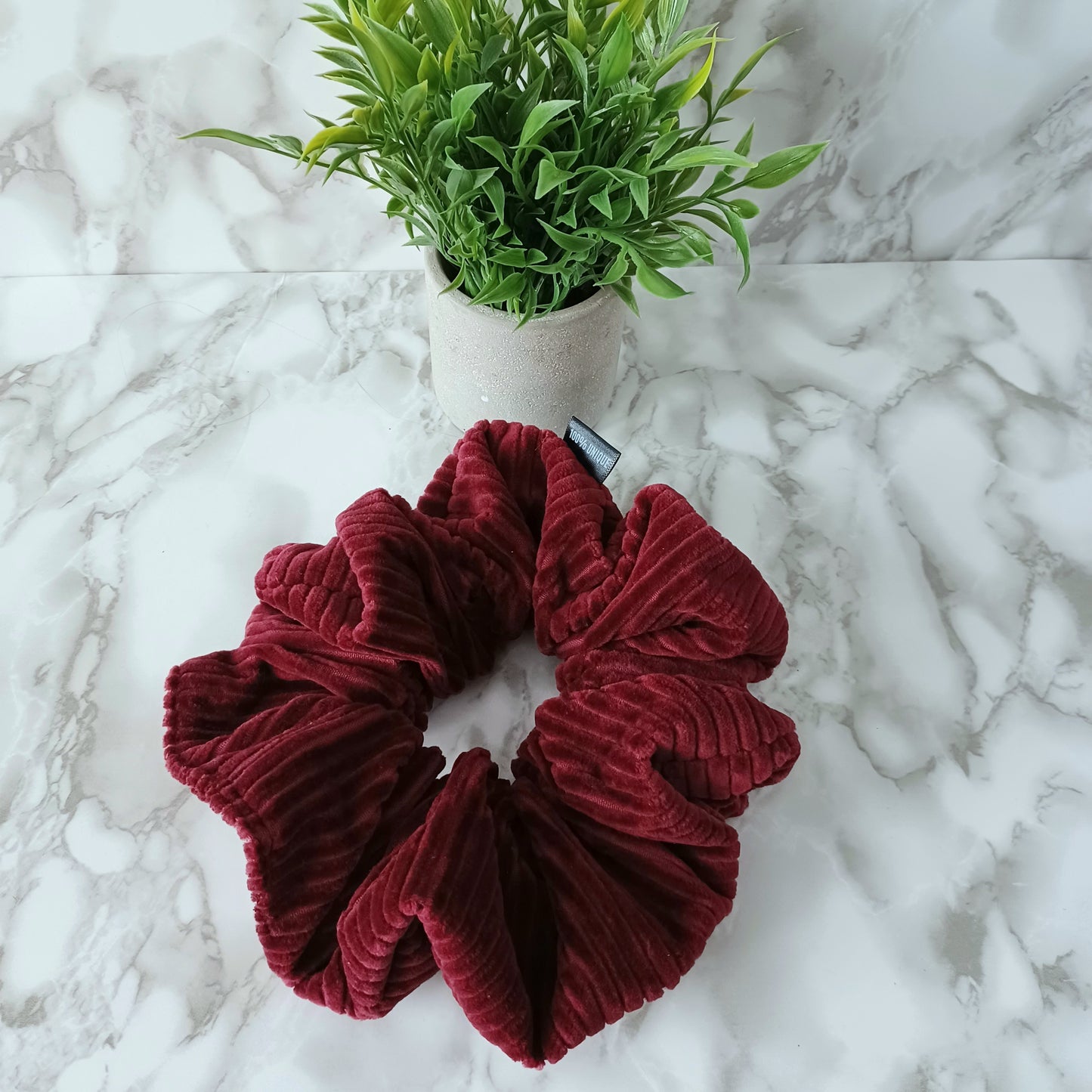 XXL-Chouchou-Corduroy bourgogne/XXL-Scrunchie-Burgundy corduroy