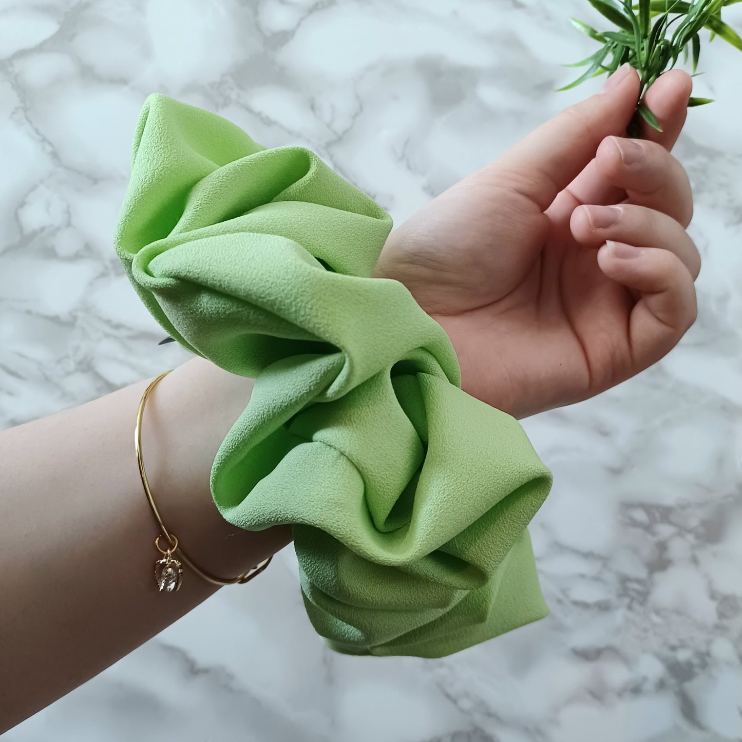 XXL-Vert pastel fluo/XXL-Scrunchie-Neon pastel green