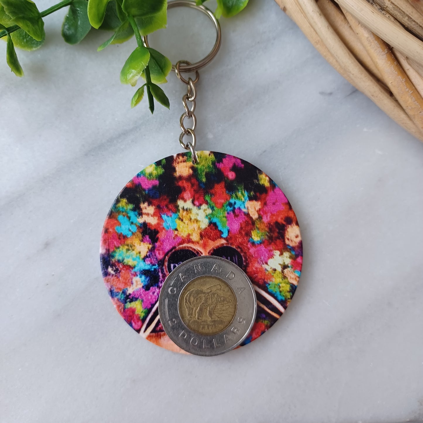 Porte-clés Afro arc-en-ciel/Afro Rainbow keychain