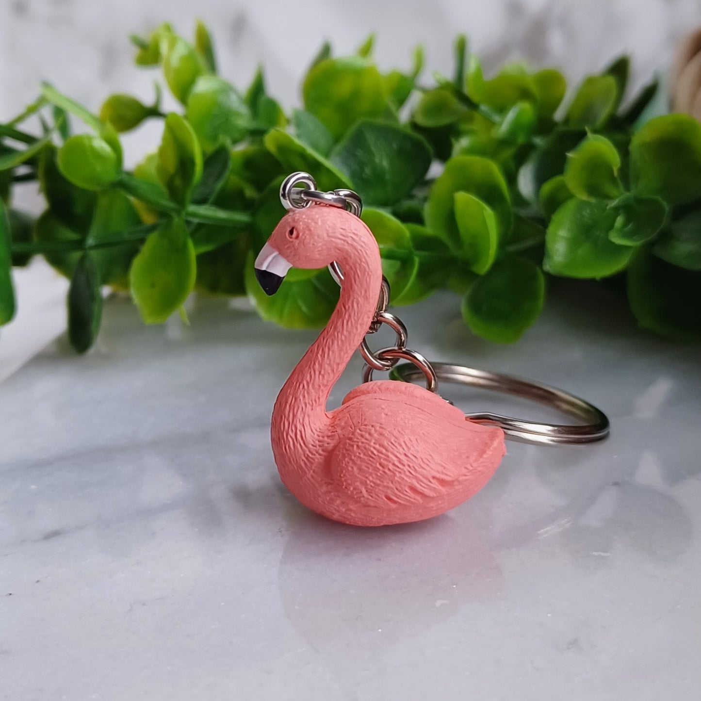 Porte-clés flamant rose 3D