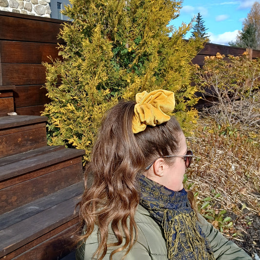 XXL-Chouchou-Jaune moutarde Dijon/Scrunchie-Dijon mustard yellow