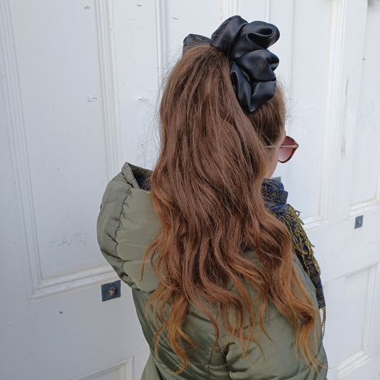 XXL-Chouchou-Noir satiné/Scrunchie-Satin Black