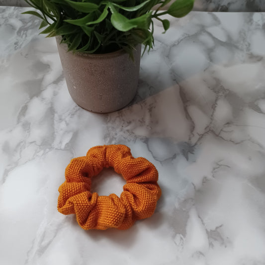XXS-Chouchou-orange tissé/Scrunchie-woven orange