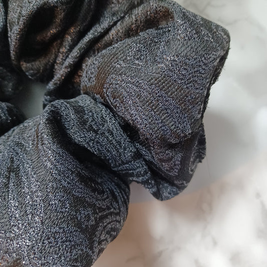 XXS-Chouchou-Noir avec formes brillantes/Scrunchie-Black with shiny form
