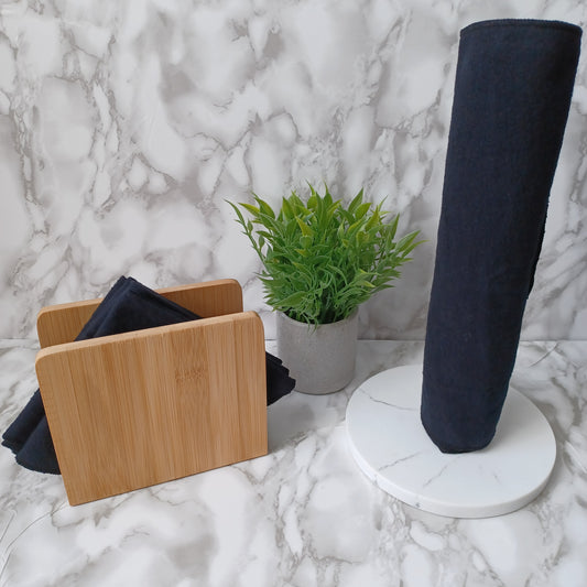 Serviettes de table et Essuie-tout-NOIR/Napkins and Paperless towels BLACK