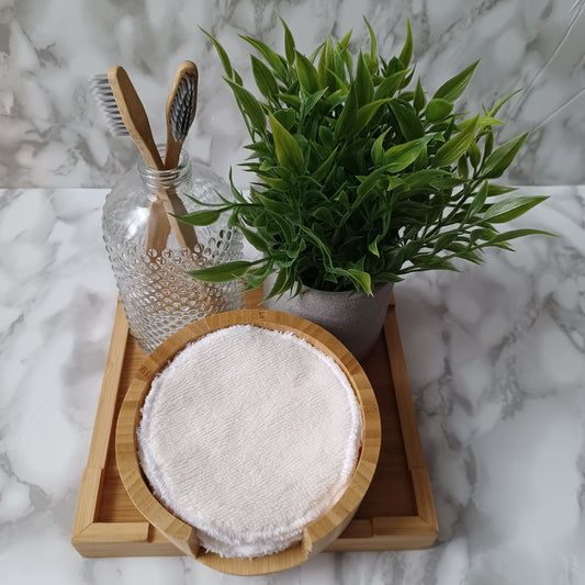M-Lingettes démaquillantes-Bambou beige/M-Makeup remover wipes-Beige bamboo