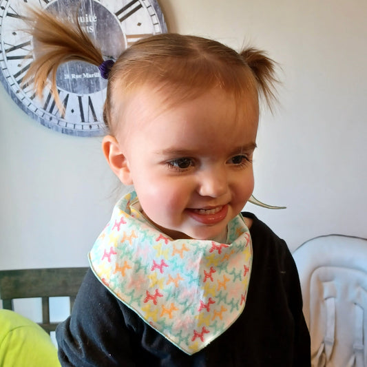 Bavoir-foulard pour bébé-Bleu avec ballons chiens/Baby bib-Scarf-Blue with dog balloons 0-36 mois