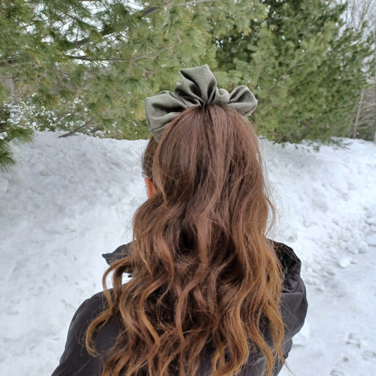 XXL-Vert kaki carreauté pâle/XXL-Scrunchie-Pale checkered khaki green