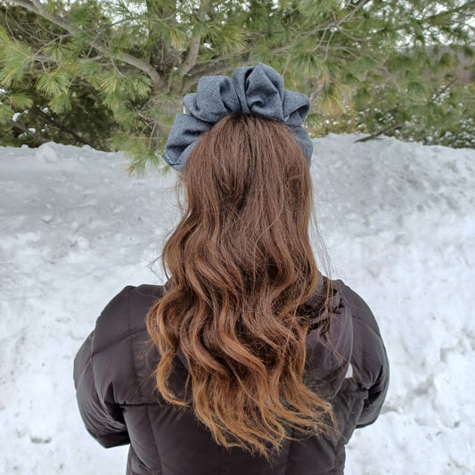 XXL-Chouchou-Gris foncé épais/XXL-Scrunchie-Thick dark gray