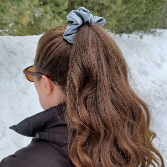 M-Chouchou-Gris-bleu pâle/M-Scrunchie-Pale grey-blue