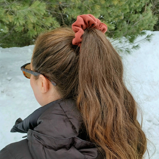 M-Chouchou-Dusty rose/M-Scrunchie-Dusty rose